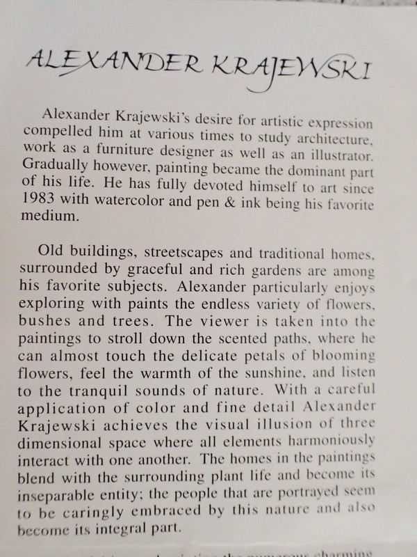 Alexander Krajewski Pencil Signed Limited Edition Print "Indian Summer" OOP '93 gallery