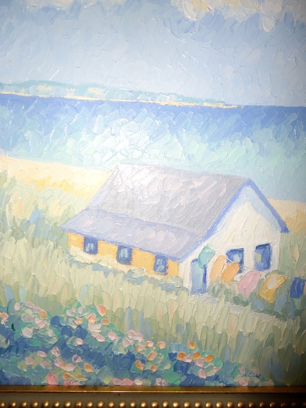 Wonderful Gail Beutel Impressionism Painting Laundry Line 1996 gallery