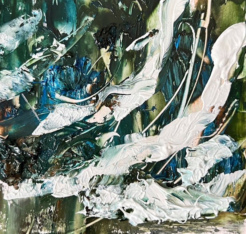 Finland Baltic Sea Coast, Helsinki Calm, Contemporary Abstract Seascape Painting gallery