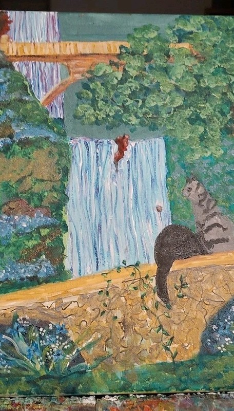 Oregon Falls, Cats On Bridge, 16x20 gallery