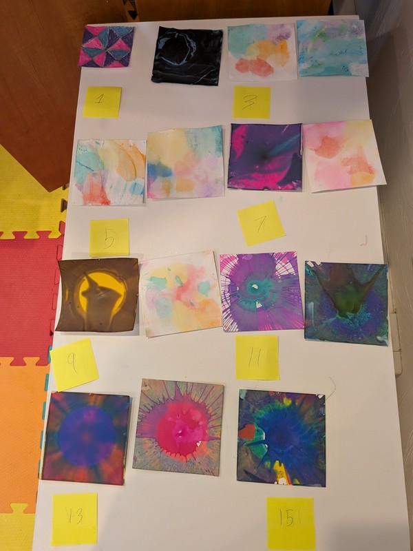 Splashes of Color Spin Art