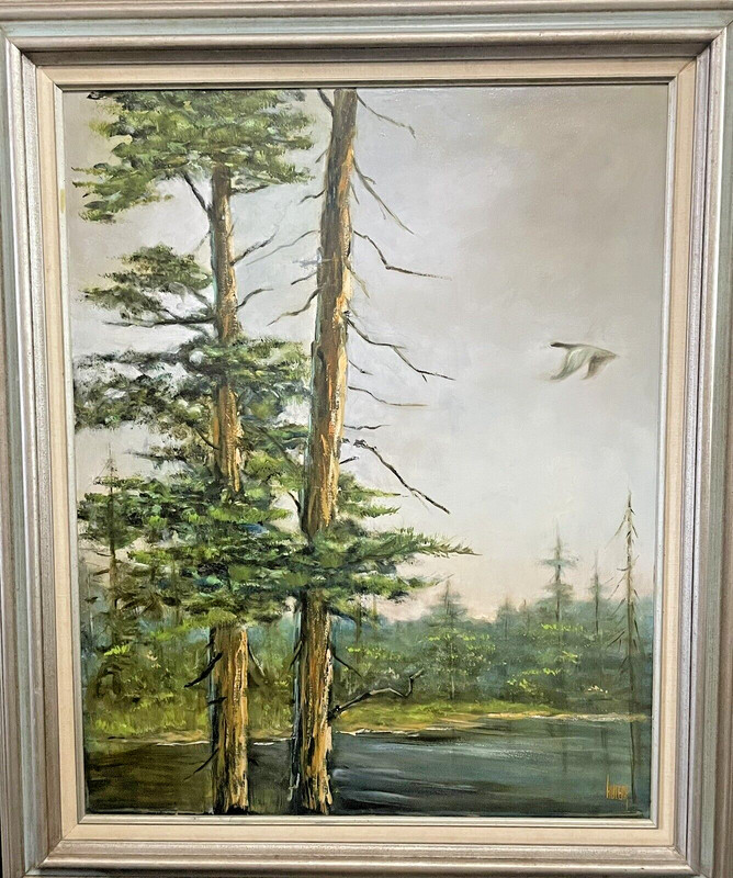 Dorothy Kucera, Texas Artist – Oil Painting – “At The Lake”