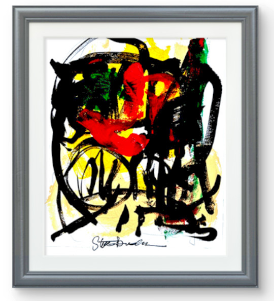 Abstract Art «Freedom 2» Original Acrylic 18×24 inch Painting on Gallery Paper
