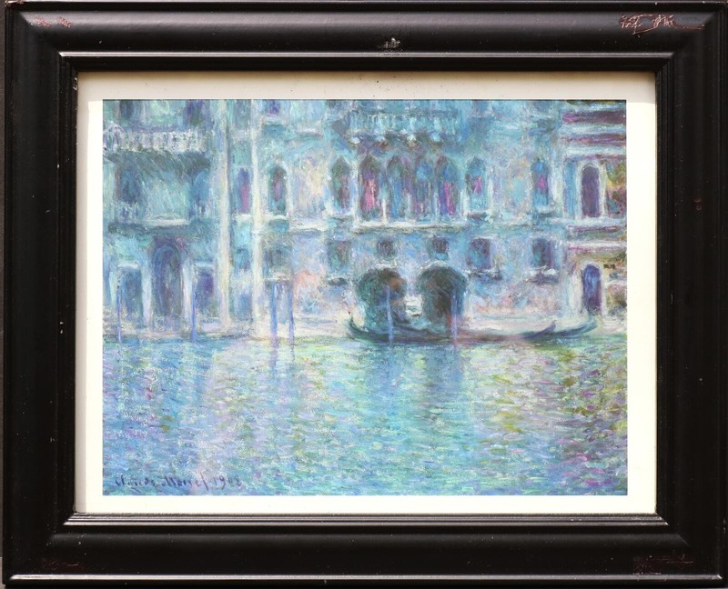 Palazzo da Mula Venice framed print of Claude Monet 1908 painting cityscape