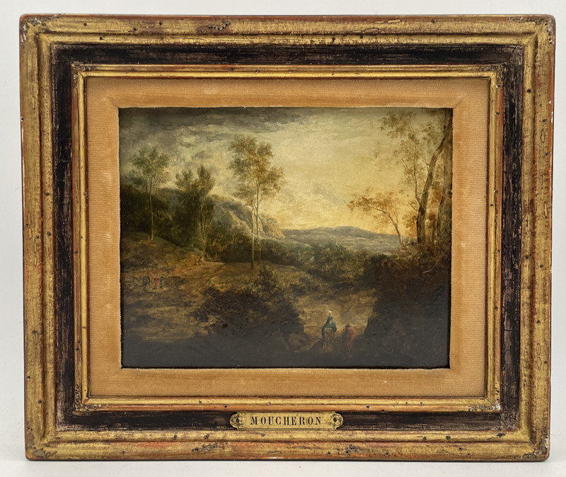 17th Century – Dutch Old Master Oil Painting – Lively Walkers in a Landscape
