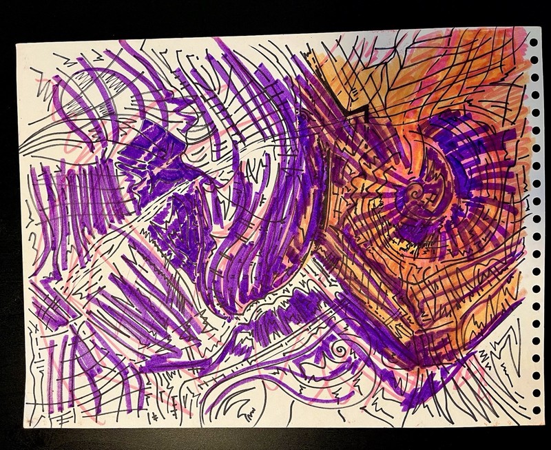 Modern Abstract Painting Graffiti Art Cubism AnimeCartoon Original Psychedelic