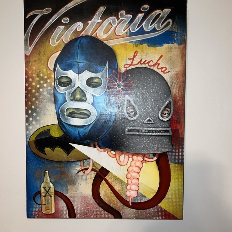 Small original Acrylic painting by Jaime «Germs”Zacarias & Miguel Felipe Collab