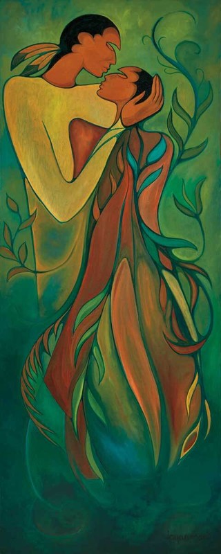Maxine NOEL » Mother Nature And Mankind » Canvas Giclee Art Santee Oglala Sioux