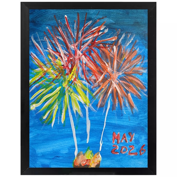 Expressionism/Abstract 9×12 Fireworks Finale one of a kind Art Painting