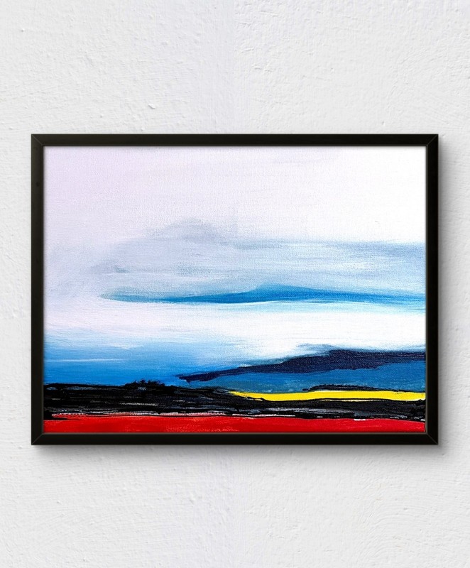 SLOOG Original Art Loose Painting Expressionism Modern 9x12 Abstract Landscape gallery