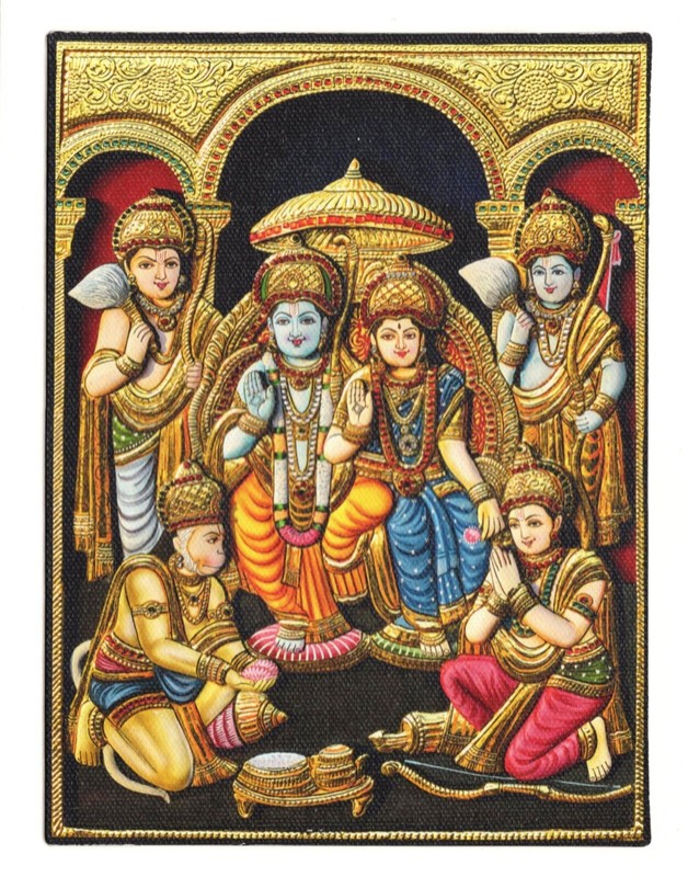 Ram Darbar Inkjet Print Canvas Art Tamil Nadu Thanjavur Tanjore Art Reproduction