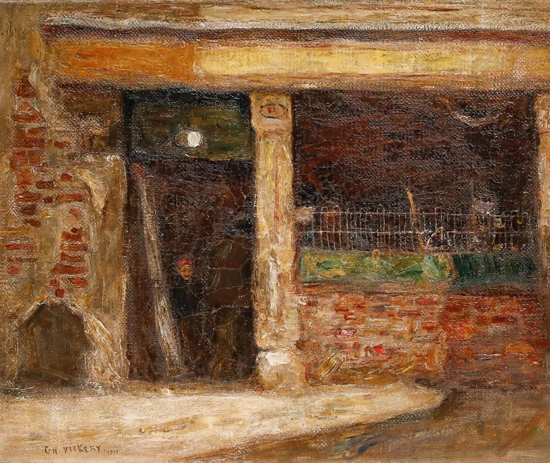George Herbert Vickery - Early 20th Century Oil, The Old Workshop gallery