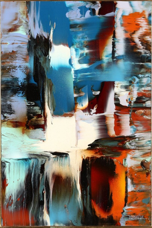 Leonardo Nierman original painting acrylic on masonite «Summer Reflections»