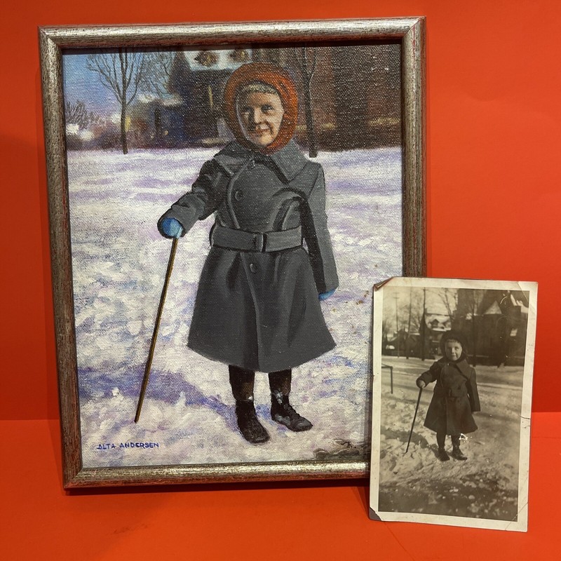 Alta Andersen Original Painting Of Russian Girl Child – With Photo Inspiration
