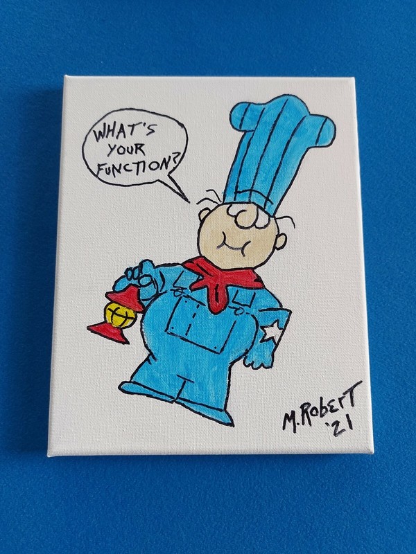 What’s Your Function? SCHOOLHOUSE ROCK Pop Art PAINTING – New Original 8″ X 10″