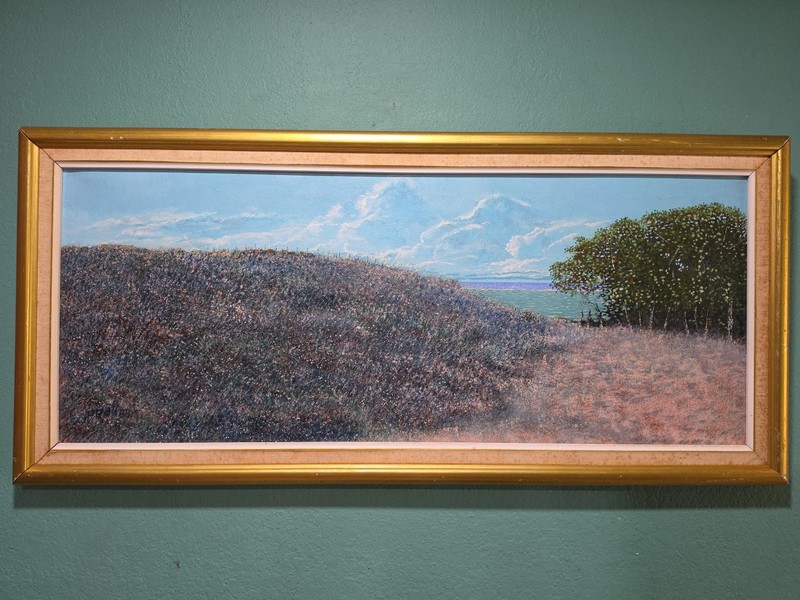 Vtg Republica Dominicana Painting Acrylic On Canvas Artist Bernardo Pratt 1988