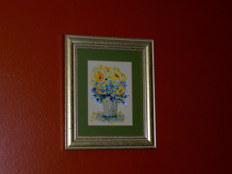 ORIGINAL Signed Rouse Bluebonnet Royal Bouquet Yellow TX Wild Flower Gouache Art gallery