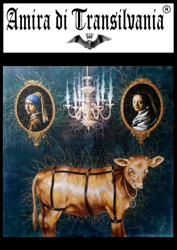 art painting acrylic oil canvas direct from the artist original golden calf veal gallery