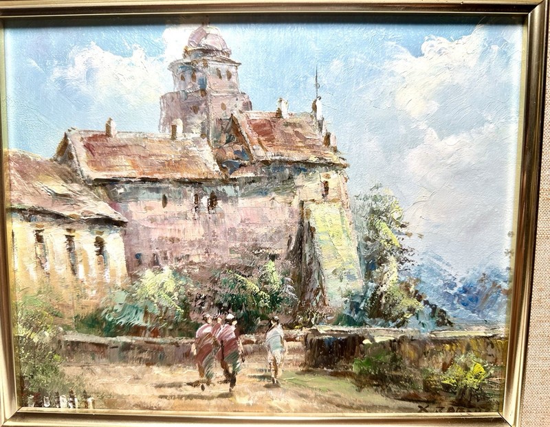 Xavier Rabous Original Impressionist 8x10 Oil Painting gallery