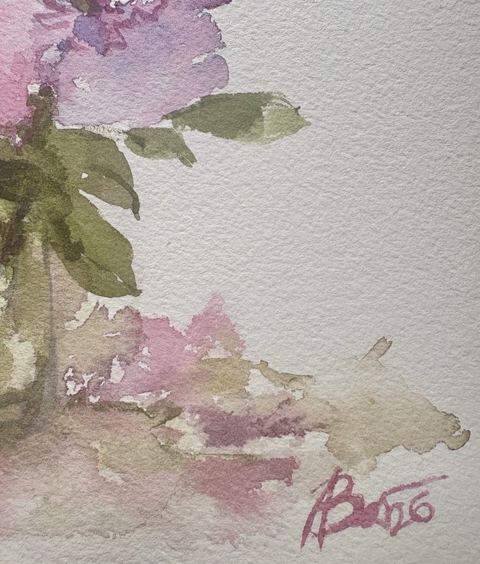 Original Watercolor Painting Still Life 9x12 Flowers Floral gallery