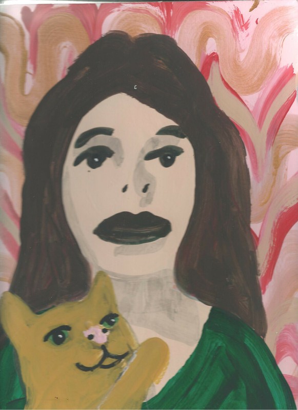 Mellie with Ellie the Cat by William Mayer