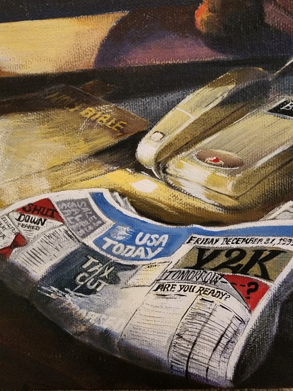 " Back to the future" Y2K oil painting by Anne gallery