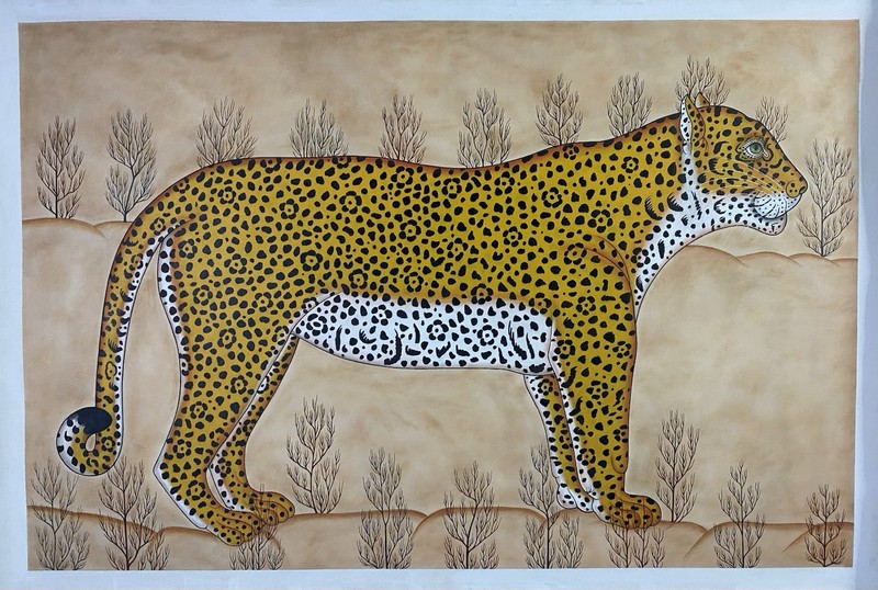 Leopard Original Oil Painting On Canvas Jaime Parlade «30Inches X 45 Inches «