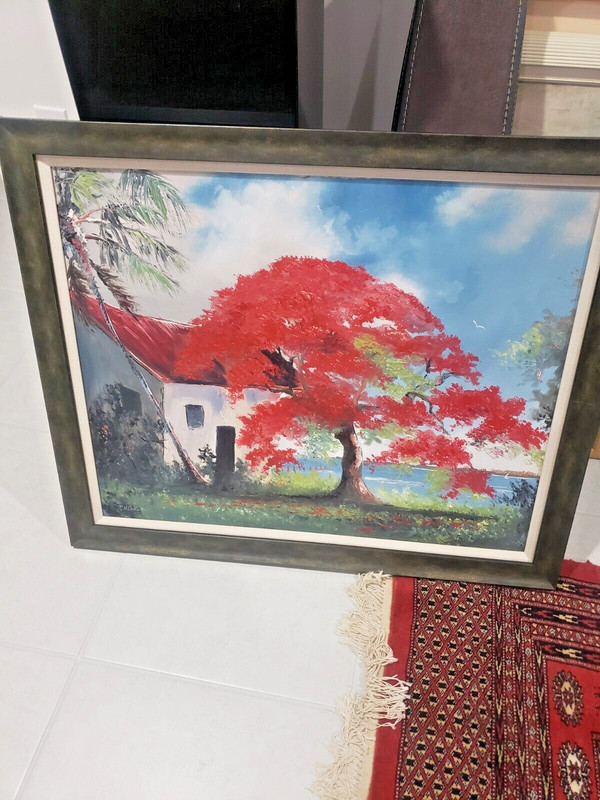 Tracy Newton 2nd Generation Florida Highwayman Artist Large Oil 30″ x 25″