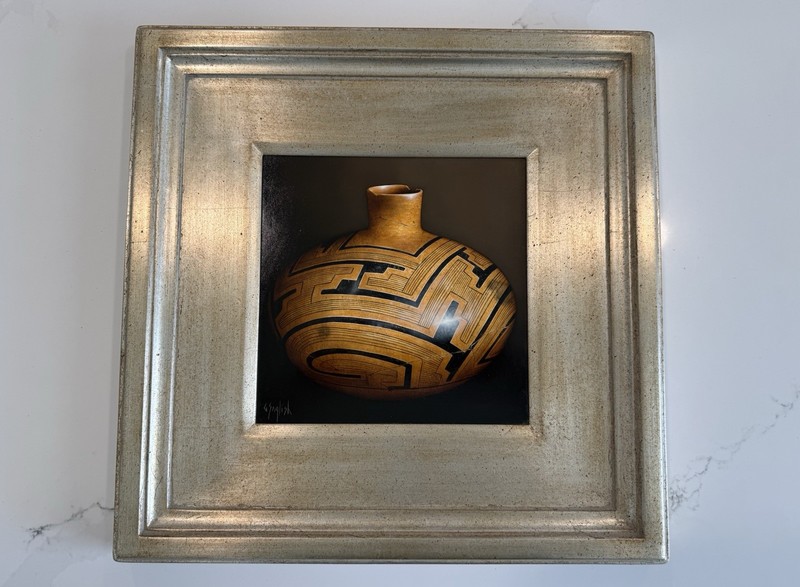Greg English Original Oil Painting Jeddito Vase Signed Framed COA Southwest Art