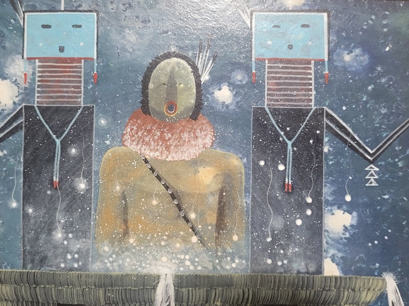 1981 PAINTING MYSTICAL SPIRITUAL NATIVE AMERICAN NAVAJO by CLIFFORD BRYCELEA gallery