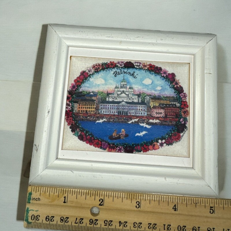 Painting On Silk By Sirpa Kukkonen Helsinki Finland Mini 5 1/4” X 4 3/4”