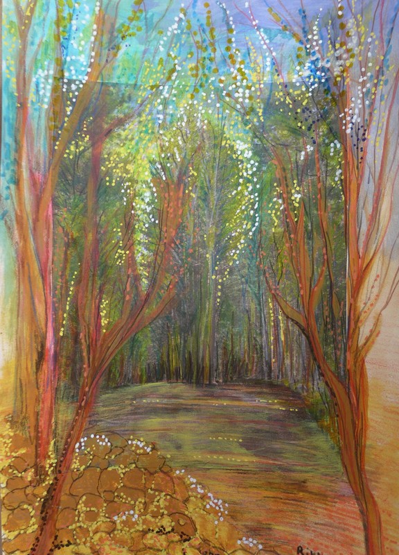 Original Painting13 X 9 Inch Water Color+Pencils On Paper Directly From Artist