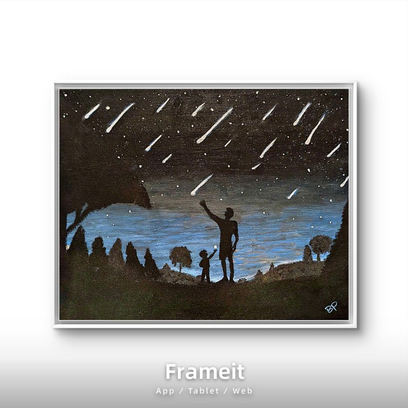 Original, OOAK, 11 x 14 Acrylic on Canvas Signed Catching Stars