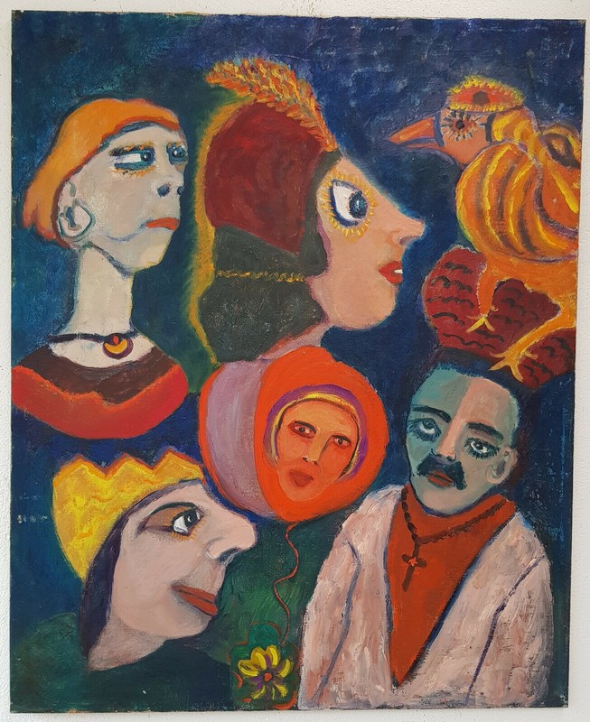 Expressionism oil painting painting oil painting people portrait woman man 505