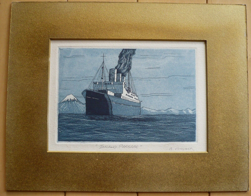 ROBERT FORSTNER, PENCIL SIGNED VINTAGE PRINT COLOR ETCHING, MODERN & LISTED ART