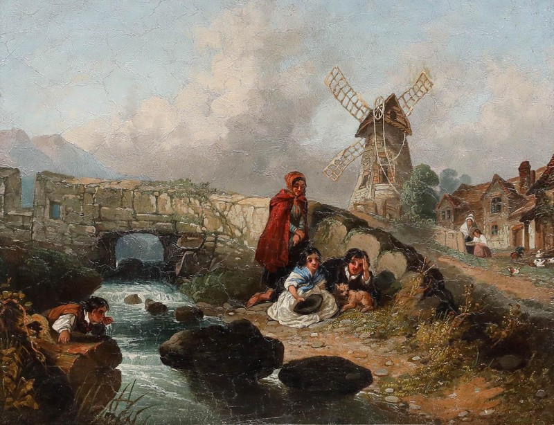 After Francis William Topham (1808-1877) - 19th Century Oil, The Wayfarers gallery