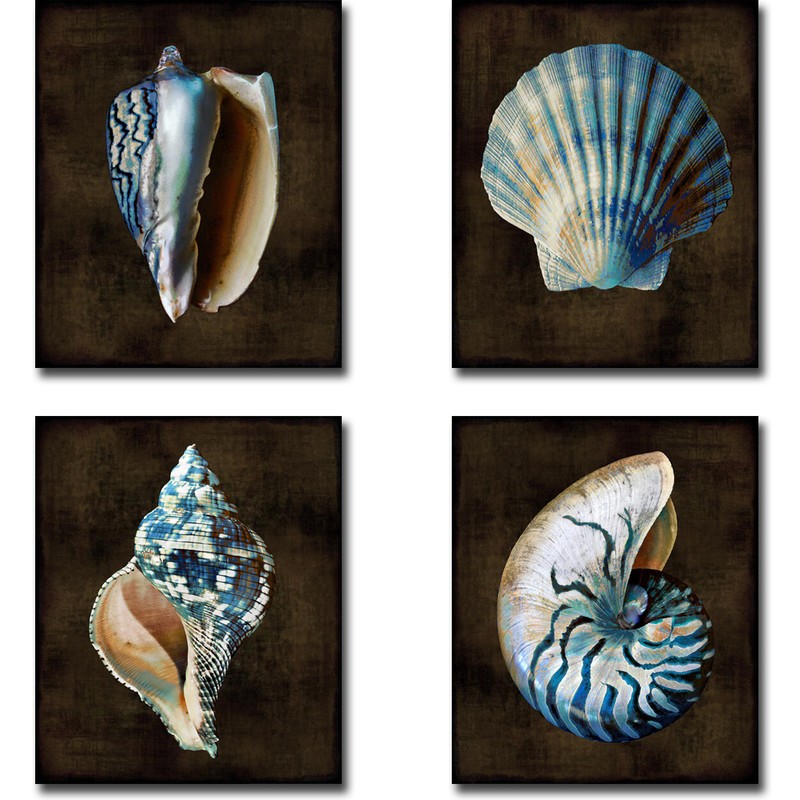 Ocean Treasure by Kelly by 4-pc Canvas Giclee Artwork Set (24 in x 20 in each)