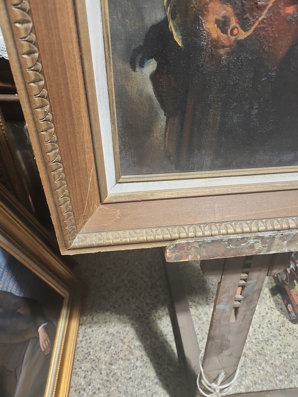 FRAMED LLOYD GARRISON ORIGINAL OIL PAINTING OF COLONIAL PAINTER gallery