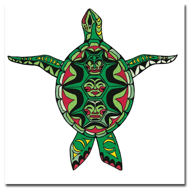 Turtle by Angela Kimble Gallery-Wrapped Canvas Giclee Art (18 in x 18 in)