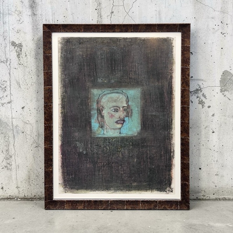 Carolyn Gasan Plochman (1926-2023) (attr.) Framed Gouache