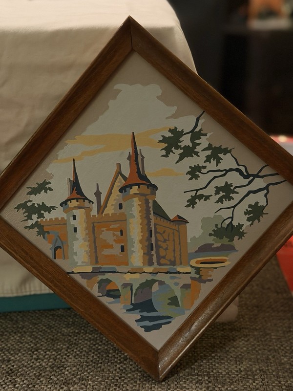 Vintage Paint By Number Italian Scenery Framed- 8 X 8- Two Paintings gallery