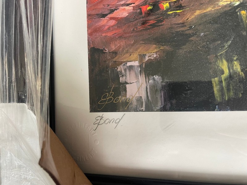🔥 Elena Bond "Urban Reflection" Original Mixed Media on Paper Signed EST $3500 gallery