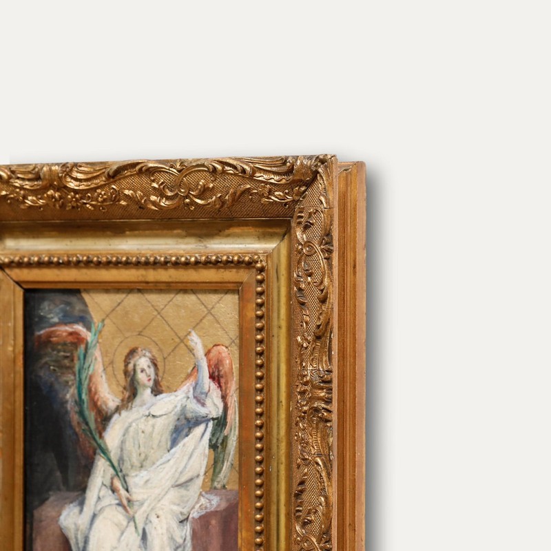 Sebastian Wirsching (b.1846) - Framed Early 20th Century Oil, The Angel gallery