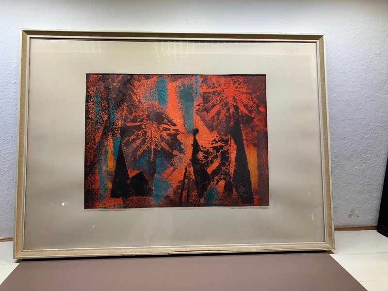 Picture Ruth von Minden Riefenstahl Painting Artwork Original German 50s 60s