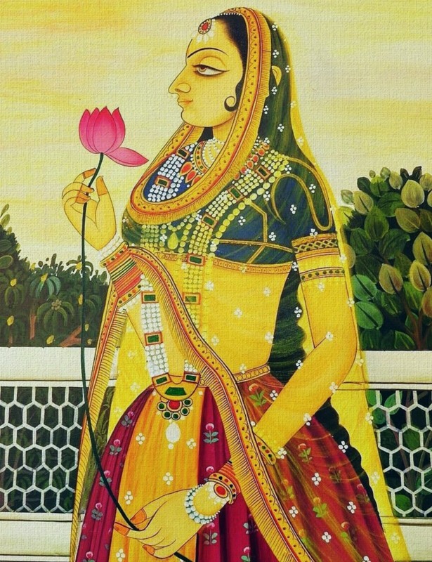 Indian Dancer | Handmade Painting | Cotton Canvas | Acrylic Color
