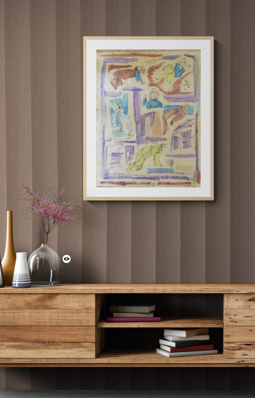 JOSE LUIS CUEVAS «Los Papeles de Salazar #10» MEXICO Mixed Media in Paper