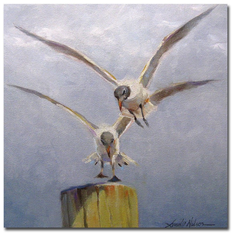 Post Position by Sandy Nelson Gallery-Wrap Canvas Giclee Artwork (18 in x 18 in)
