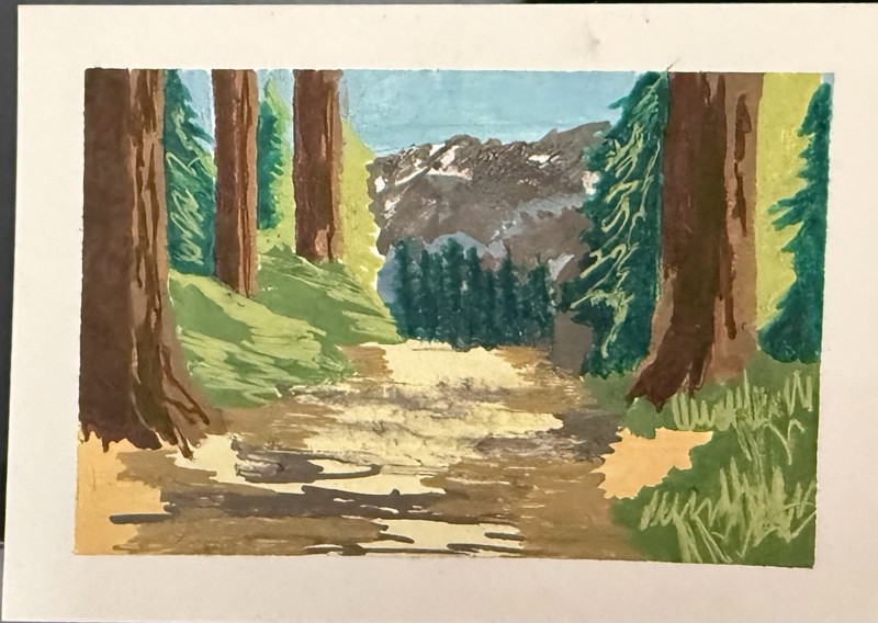 ACEO Art Card Landscape Forrest Original