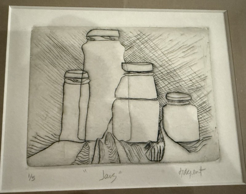 GIORGIO MORANDI “Jars” Pencil Drawing Artist Proof 1/5 10×11 Framed- Rendering