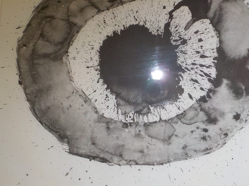 off set lithograph of Japanese Ink painting " Sun" by Sofu Teshigahara gallery